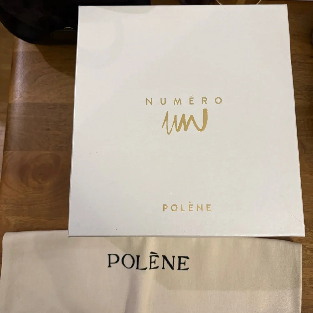 Polene Numéro Un Nano Black Leather & Suede Bag Like New